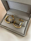 Сережки LV колечки покриття золото 18К, фото 3