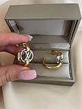 Сережки LV колечки покриття золото 18К, фото 5