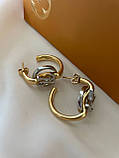 Сережки LV колечки покриття золото 18К, фото 9