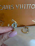 Сережки LV колечки покриття золото 18К, фото 10
