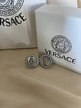 Сережки Версачі посріблення з цирконами, фото 5