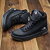 Зимові чоловічі шкіряні черевики на блискавці чорні утеплені з натуральної шкіри на хутрі на зиму, розмір 40-45, фото 3