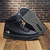 Зимові чоловічі шкіряні черевики на блискавці чорні утеплені з натуральної шкіри на хутрі на зиму, розмір 40-45, фото 5