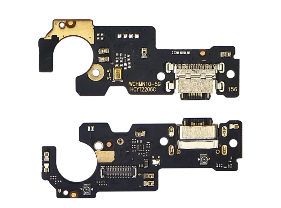 Нижня плата (Flex cable) для Xiaomi Redmi Note 10 (5G) мікрофоном та компонентами, фото 1