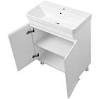 Тумба підлогова ЮВВІС Vivace ТН-1 біла глянцева з умивальником Vivace Mini 70 см, фото 2