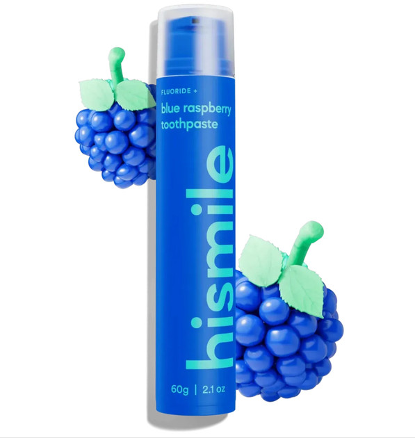 Зубна паста зі смаком блакитної малини Hismile Blue Raspberry Toothpaste, 60 г, фото 1