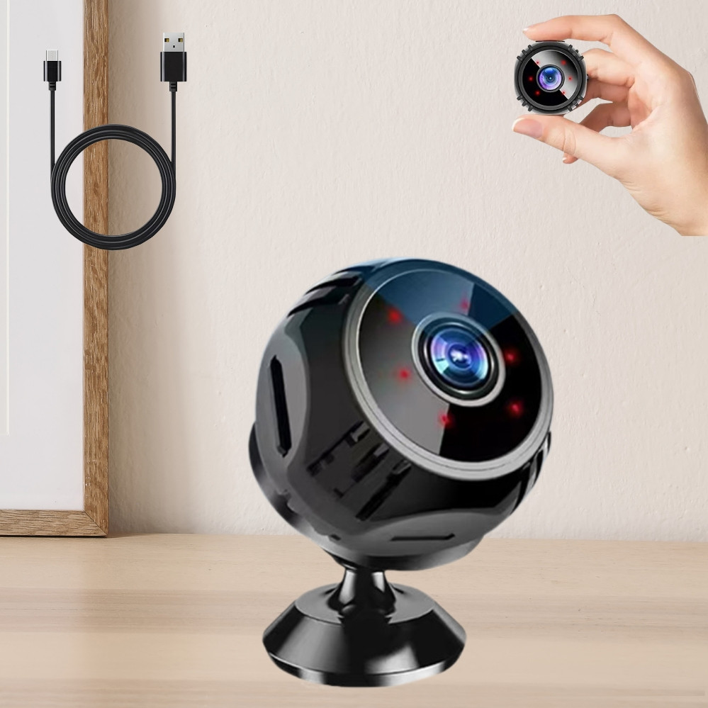 Бездротова Wi Fi міні камера відеоспостереження P7-W8 портативна з підставкою для дому та офісу, фото 1