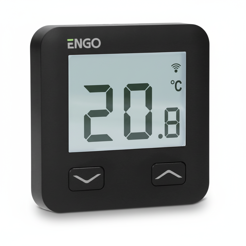 ENGO E10B230WiFi (чорний)— інтернет-термостат з Wi-Fi, 230 В, для котлів, теплої підлоги та радіаторів, керування зі смартфона 📱, фото 1