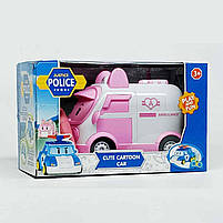 Машинка на радіокеруванні Робокар Полі Ембер 17 см — рожева швидка допомога 180-2A, фото 3