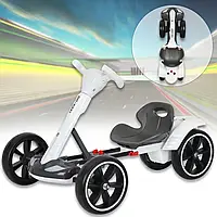 Складаний електромобіль для дітей 3-8 років зі звуком, Дитячий електрокар на акумуляторі зі світлом і музикою