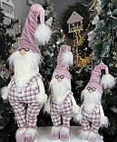 Прикраса різдвяного гнома в штанах 80 см, Скандинавські гноми, Новорічна фігурка скандинавський гном, фото 2