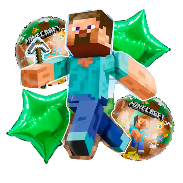 Набір куль "Майнкрафт / Стів ", 5 кульок, фото 1