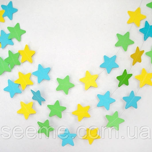 Гірлянда для декору свята «Зірки», 1,5 метра, фото 1