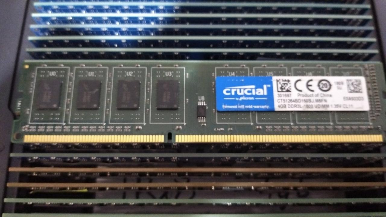 4GB DDR3L 1600MHz Crucial PC3L 12800U 1Rx8 RAM Оперативна пам'ять, фото 1