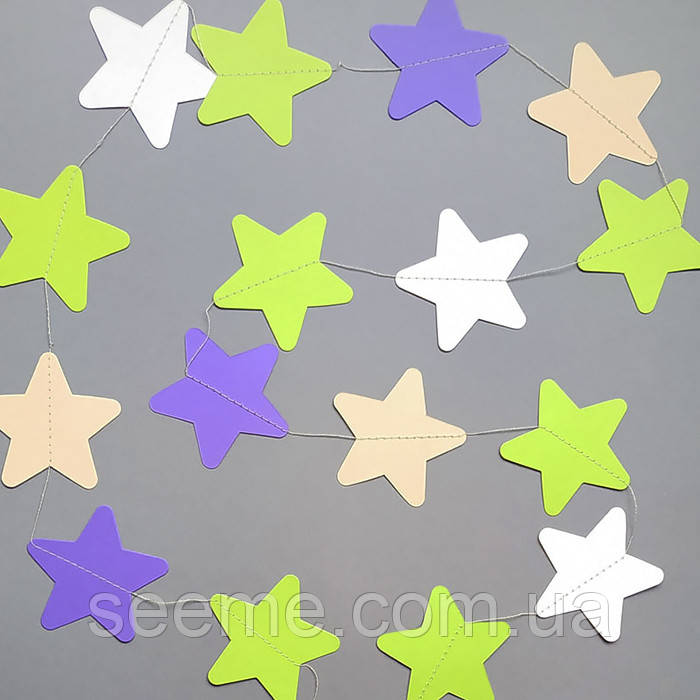 Гірлянда для декору свята «Зірки», 1,5 метра, фото 1