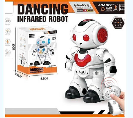 Радіокерований дитячий робот 606-2 інтерактивна іграшка з музичними і танцювальними можливостями Білий, фото 2