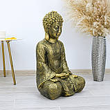 Статуетка Будда з полістоуну в золоті 70х43х32 см, фото 2
