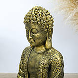 Статуетка Будда з полістоуну в золоті 70х43х32 см, фото 3