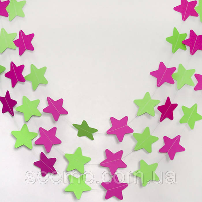 Гірлянда для декору свята «Зірки», 1,5 метра, фото 1