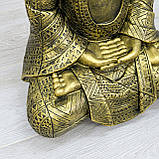 Статуетка Будда з полістоуну в золоті 70х43х32 см, фото 4