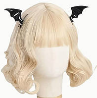Заколки для волосся 2 шт з крилами кажана чорні для косплей та вечірок розмір 7см*4,5 см