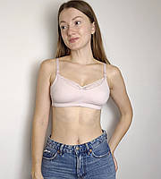 Топ для годування з мереживом (пудровий), фото 2
