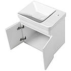 Тумба навісна ЮВВІС Vivace ТП-1 біла глянцева з умивальником Vivace Mini 55 см, фото 2