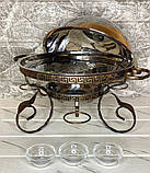 Садж Греція Люкс із соусницями, марміт, страва для подавання шашлику 36 см, фото 2