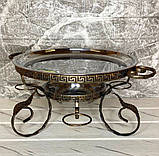 Садж Греція Люкс із соусницями, марміт, страва для подавання шашлику 36 см, фото 3