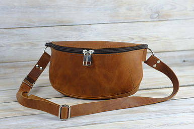 Чоловіча сумка Рей з натуральної шкіри колір Коньяк