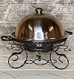 Садж Греція Люкс із соусницями та рюмками, марміт, страва для подавання шашлику 36 см, фото 2