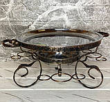 Садж Греція Люкс із соусницями та рюмками, марміт, страва для подавання шашлику 36 см, фото 3