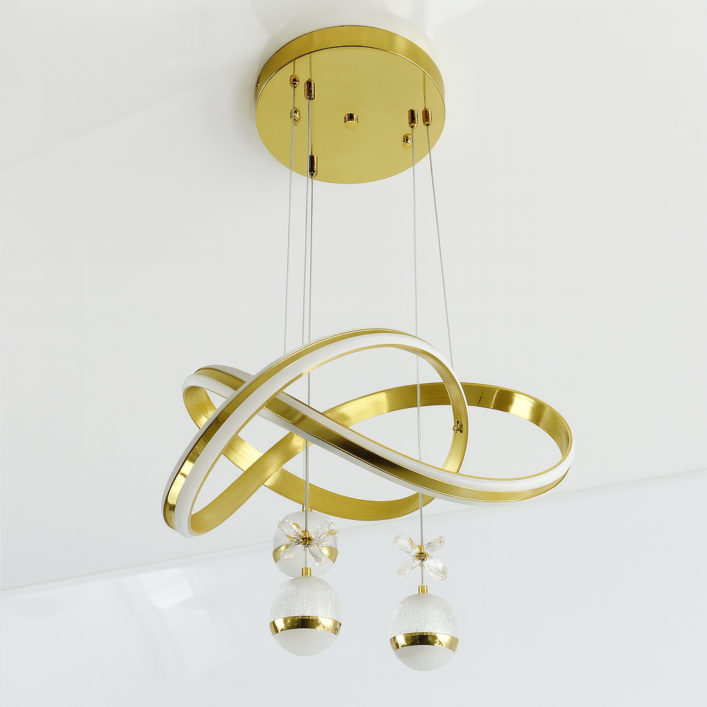 Лед люстра з кульками Linisoln 85W до 18 м² колір Золотистий 178-3 FG Золото, фото 1