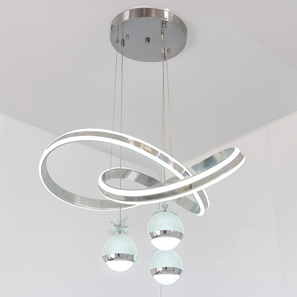 Люстра підвісна з кульками Linisoln 85W до 18 м² колір Хром 178-3 CH Хром, фото 1