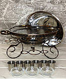 Садж Греція Люкс із соусницями та рюмками, марміт, страва для подавання шашлику 36 см, фото 6