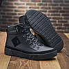 Зимові чоловічі шкіряні черевики, кросівки чорні утеплені з натуральної шкіри на хутрі на зиму для чоловіків, розмір 40-45, фото 5