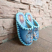 Капці дитячі домашні з фетру "Холодне серце"