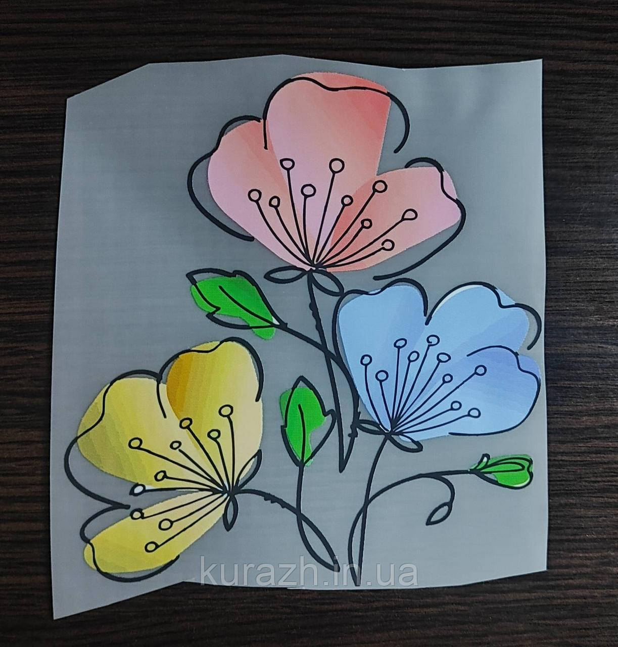 Термоналіпка на одяг  "Квіти", фото 1