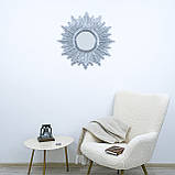 Декоративне дзеркало Сонце з полістоуну в золотому кольорі 71 см, фото 2