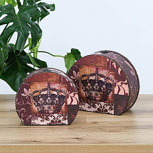 Скринька кругла набір з 2-х - Корона Гранд Презент SH31297