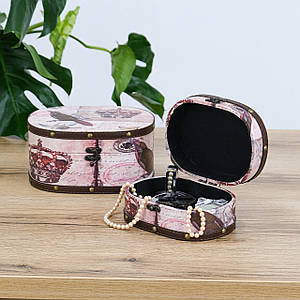 Скринька овальна набір з 2-х - Корона Гранд Презент SH31302-073