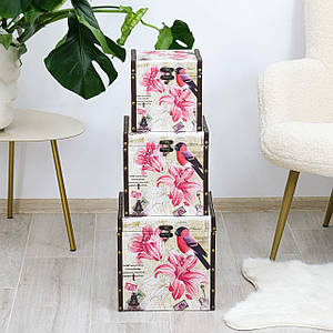 Набір 3-х скринь - Ейфелева вежа з квіткою Гранд Презент SH31174