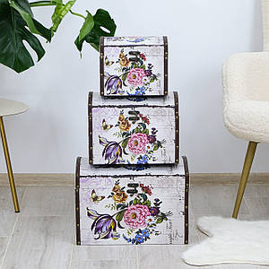 Набір 3-х скринь - Квіти Гранд Презент SH31140