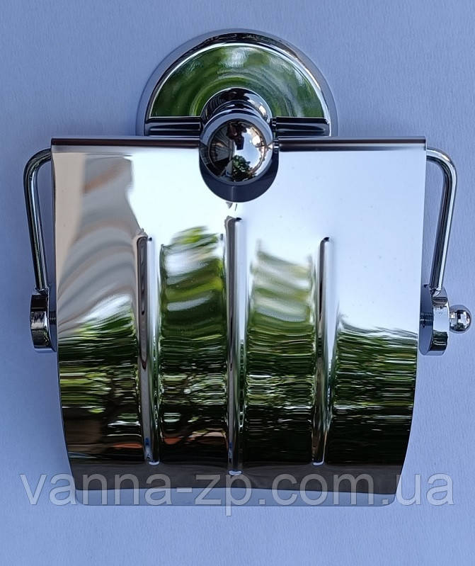 Тримач для туалетного паперу з кришкою хром