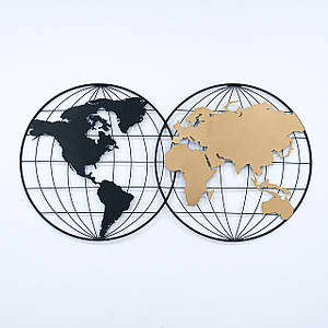 Настінний декор Карта світу в стилі Лофт метал Гранд Презент 92071