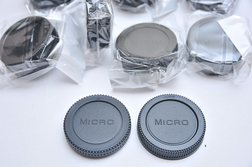 Задня кришка об'єктива + заглушка байонету micro 4/3 Olympus m43 mft, фото 1