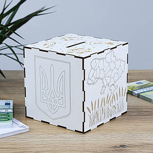 Скарбничка 366 днів вишиванка світла 15*15*15 см Гранд Презент 30