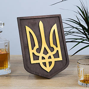 Герб України темний (Тризуб настінний/настільний) 27*20 см Гранд Презент 21