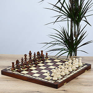 Шахи та шашки 2в1 великі різьблені 490*490 мм Гранд Презент СН 165