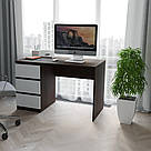 Стіл письмовий однотумбовий із 3 висувними шухлядами Робочий стіл 120 см Столи комп’ютерні для дому з ДСП, фото 2